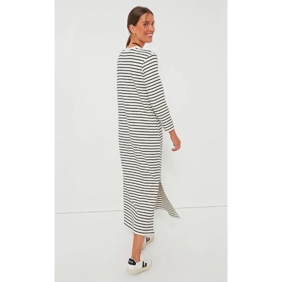 NWT Pomander Place Gio Maxi Dress Navy Stripe Size Small Tuckernuck Coastal Prep - Picture 2 of 8